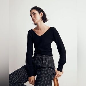 madewell linwood ribbed pullover wool alpaca blend sweater